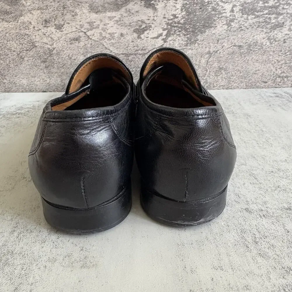 Allen Edmonds Bergamo Black Leather Penny Loafer Dress Shoes Men's US 9.5 D